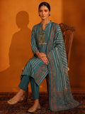 Chanderi Printed Kurta With Trouser And Dupatta