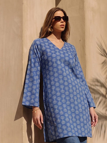 Women's Short Geometric Print Kurta