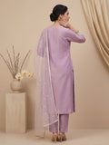 Varanga Women Shimmer Kurta Set With A Sequin-Detailed Net Dupatta