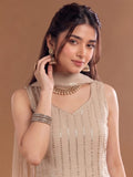 Varanga Embroidered Kurta With Dupatta | Art Silk | Festive