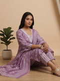 Varanga Women Floral Printed V Neck  Kurta with Trouser & Dupatta