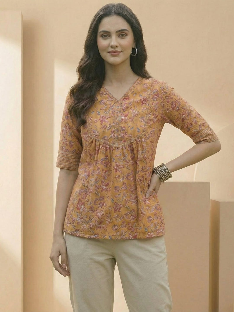 Varanga Women Summer Floral printed Top