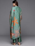 varanga-women-floral-printed-regular-chanderi-silk-kurta-with-trousers-with-dupatta