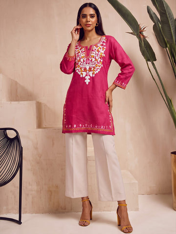 Kashmiri Embroidered Short Kurti