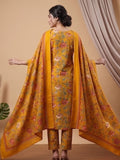 Varanga Women Ethnic Mustard Kurta Set With Dupatta