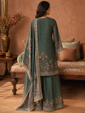 Ethnic Printed Kurta Set With Matching Palazzo And Dupatta
