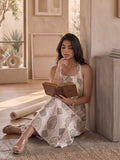 Zana Block-Print Women's Maxi Dress
