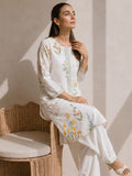Ivory Bloom Kurta Set with Farsi Salwar