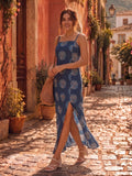 Varanga Blue Colored Women Summer Dress