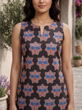 Women's Sleeveless Cotton Printed Kurta