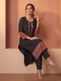 The Midnight Ajrakh-Edge Women's kurta Set