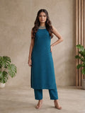 Starlight Teal Straight-Cut women's kurta