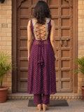 The Royal Plum Bandhani Women'S Kurta Set