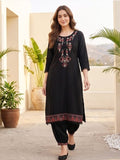 Varanga Women Floral Motif Thread Embroidered Yoke Kurta with Trouser & Dupatta