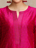 Varanga Women Pink Woven Zari Embroidered Straight Kurta With Bottom And Dupatta