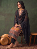 Women'S Black Floral Printed Straight Kurta Set With Tonal Dupatta