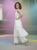 Sleeveless Sharara Suit in Off-White