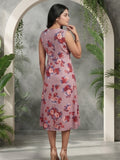 Varanga Peach Colored Women Summer Dress