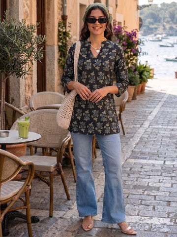 Floral Printed Kurti Crafted For Chic Everyday Comfort