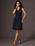 Black A- Line Midi Dress