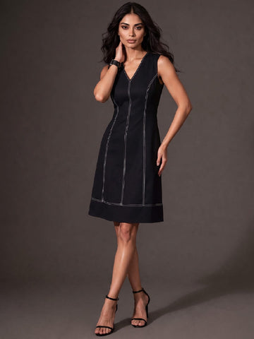 Black A- Line Midi Dress