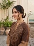 Varanga Brown Colored Women Summer Dress