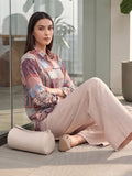 Multi Coloured Slim Collar Long Sleeves Colourblocked Shirt