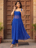 The Royal Neel Bandhani Women's Kurta Set