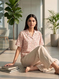 White Coloured Short Sleeves Shirt Collar Top