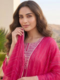 Varanga Women Kurta With Trousers And Paired With Dupatta Featuring Lurex And Lace Detailing
