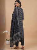 Varanga Women Ethnic Jaipuri Printed  Angrakha Wih Salwar  & Dupatta