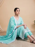 Varanga Women Ethnic Green Kurta Set With Dupatta