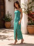 Varanga Green Colored Women Summer Dress