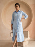 Varanga Blue Colored Women Summer Dress