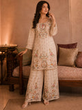 Ethnic Printed Kurta Set With Matching Palazzo And Dupatta