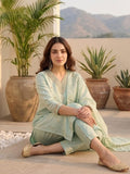 Zari-Embroidered Kurta Paired With Solid Trousers And A Tonal Dupatta .