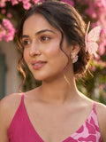 Varanga Fuchsia & Pink Floral Babydoll Top With Gathered Waist