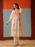 Vertical Panel Printed Kurta Set