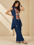 Denim Co-Ord Set Featuring An Ethnic Embroidered Panel