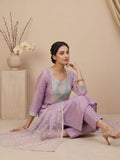 Varanga Women Shimmer Kurta Set With A Sequin-Detailed Net Dupatta