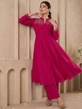 Fuchsia Bloom Women'S Kurta"S Set