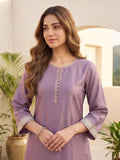 Varanga Women Elegant Three-Piece Brown Shimmer Kurta Set With Solid Ankle-Length Trousers, And An Embroidered Dupatta