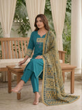 Teal Mandala Tasses Women's Kurta Set