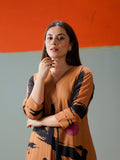 Midnight Bloom Long-Line Kurta Set