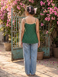 Varanga Strappy Top with Flared Hem