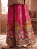 Ethnic Printed Kurta Set With Matching Palazzo And Dupatta