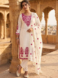 Rose Bloom Embroidery Women's Kurta Set