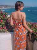 Varanga Orange Colored Women Summer Dress