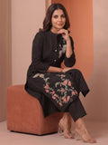 Black Thread Embroidered A-Line Kurta Set