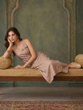 Jaquard V Neck Kurta Set With Dupatta